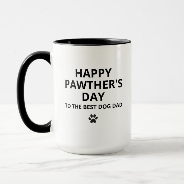 Fars dag Hund Pappa Mugg, Personlig Husdjur Mugg f (Vänster)