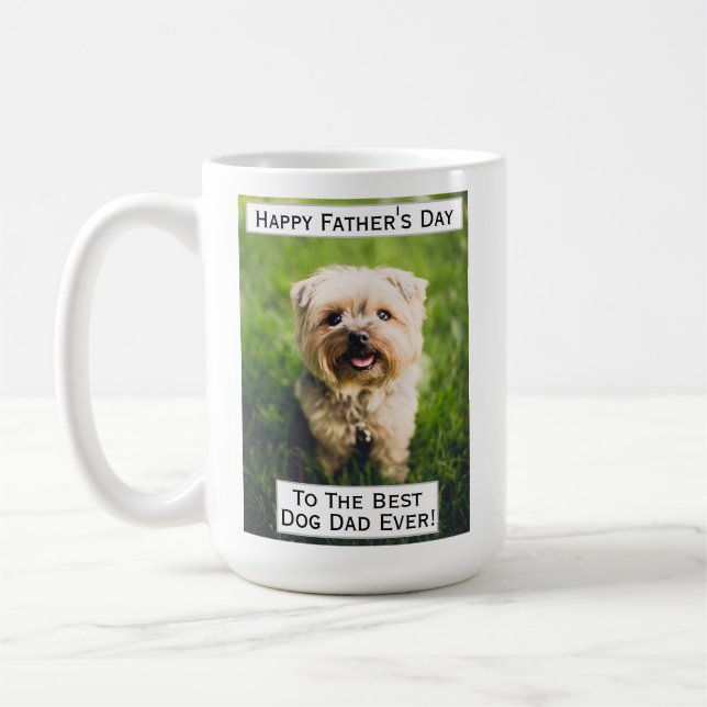Fars dag Hund Pappa, Underbarare bästa någonsin-fo Kaffemugg (Vänster)