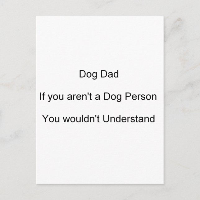 Fars dag Hund Pappa Vykort (Framsida)