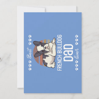 Fars dag hundälskare husdjursägare fransk pappa fr julkort