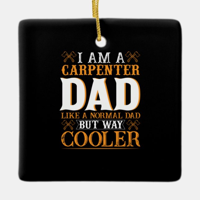 Fars dag I är ett Carpenter Pappa Julgransprydnad Keramik (Framsida)