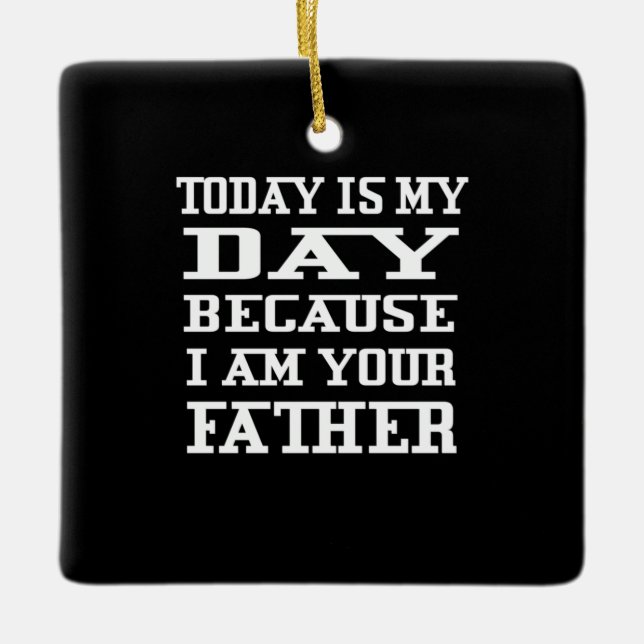 Fars dag | Idag är pappa Day Julgransprydnad Keramik (Framsida)