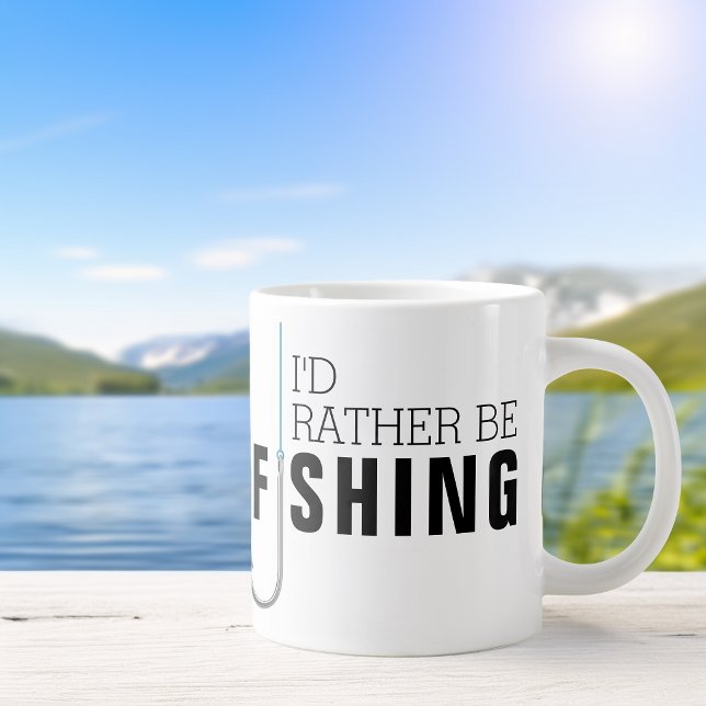 Fars dag jag hellre fiske jumbo mugg (Father's Day I'd Rather Be Fishing Giant Coffee Mug)