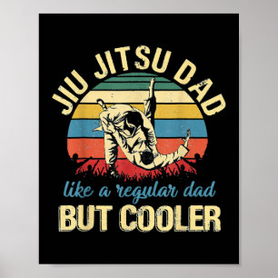 Fars dag Jiu Jitsu Pappa Training Vintage Poster