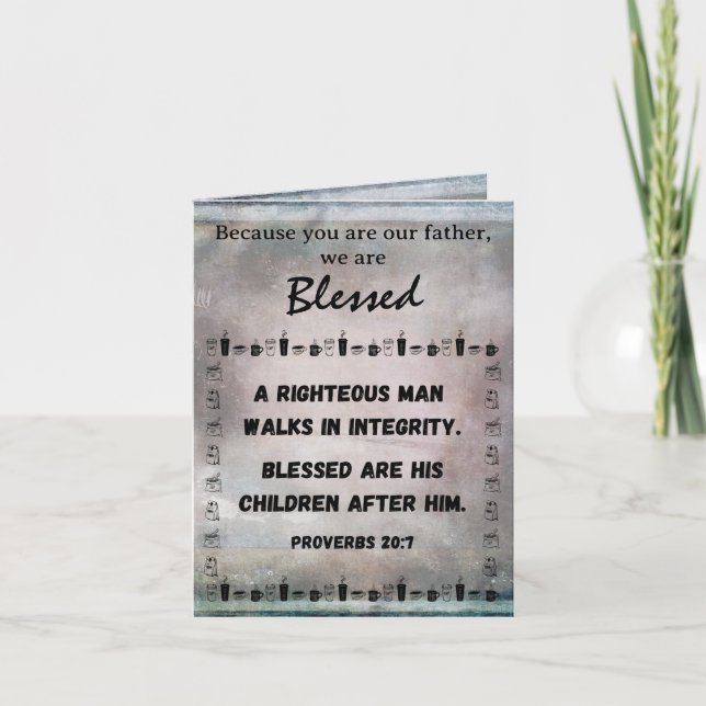 Fars dag kaffe & skrift rustic tuscan  helgkort (Framsida)