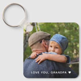 Fars dag Kärlek Du Grandpa Photo Nyckelring