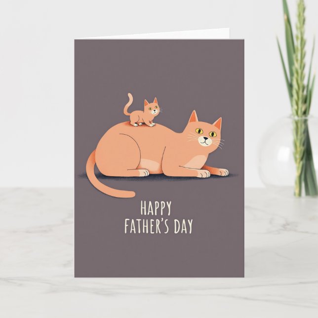 Fars dag Katter Illustration Kort (Framsida)