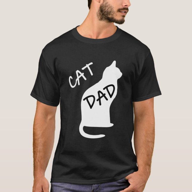 Fars dag Kattpappa T Shirt (Framsida)