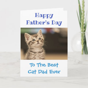 Fars dag Kattpappa Världens bästa husdjursfoto Kort