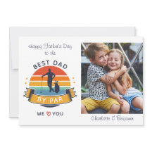Fars dag Kids Photo Retro Golf Pappa