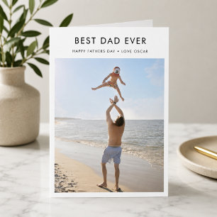 Fars dag-kort Bästa pappa någonsin Foto-kort Kort