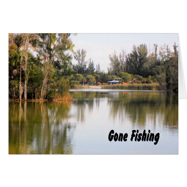 Fars dag-kort, Borta fiske Hälsningskort (Framsidan Horizontal)