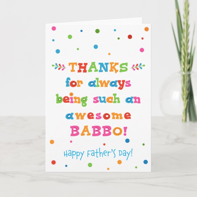 Fars dag-kort för Babbo Kort (Framsida)