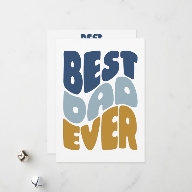 Fars dag-kort för bästa pappa någonsin anpassnings julkort (Fram/Back In Situ)