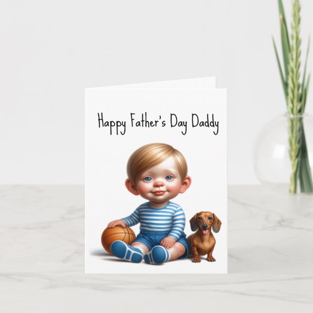 Fars dag-kort för Dachshund Pappa Kort (Framsida)