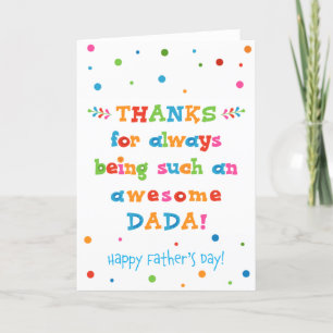 Fars dag-kort för Dada Kort