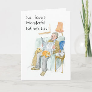Fars dag-kort för en son kort