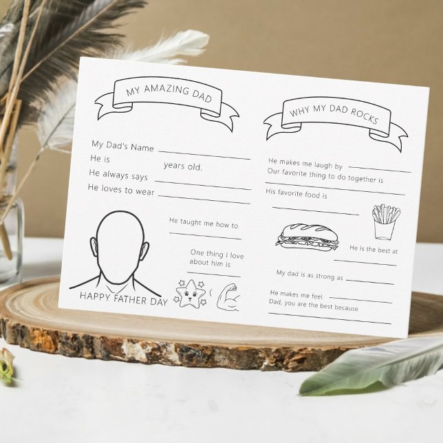 Fars dag-kort för fyllning av personlig i blankste (Skapare uppladdad)