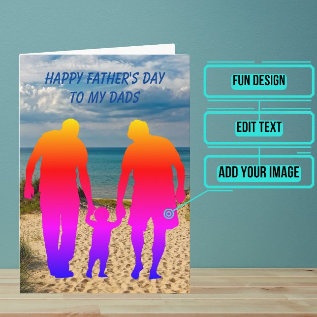 Fars dag-kort för Gay Pappor Kort (Please enjoy our Father's Day card for gay dads)