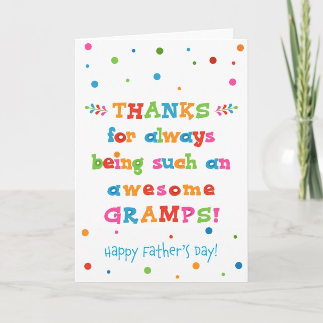 Fars dag-kort för Gramps Kort (Framsida)