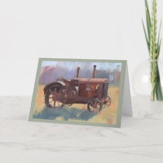 Fars dag-kort för målning av vintage Antique-trakt Kort