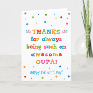 Fars dag-kort för Oupa Kort