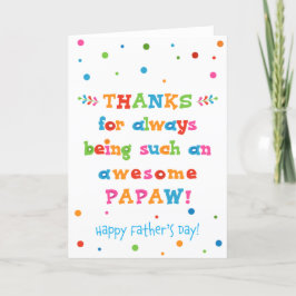 Fars dag-kort för Papaw Kort