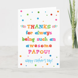 Fars dag-kort för Papou Kort