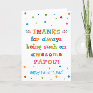 Fars dag-kort för Papou Kort