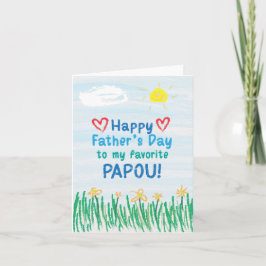 Fars dag-kort för Papou Kort