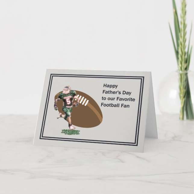 Fars dag-kort för Pappa som gillar fotboll Kort (Framsida)