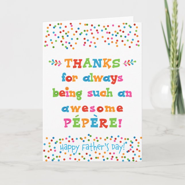 Fars dag-kort för Pépère Kort (Framsida)