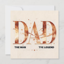 Fars dag-kort för vattenfärg i chic julkort