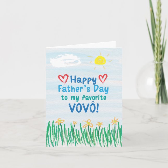 Fars dag-kort för Vovô Kort (Framsida)