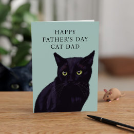 Fars dag-kort från din svarta katt kort