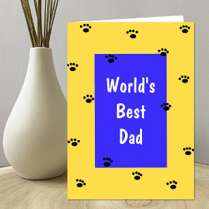 Fars dag-kort från Hund - Världens bästa Pappa Kort