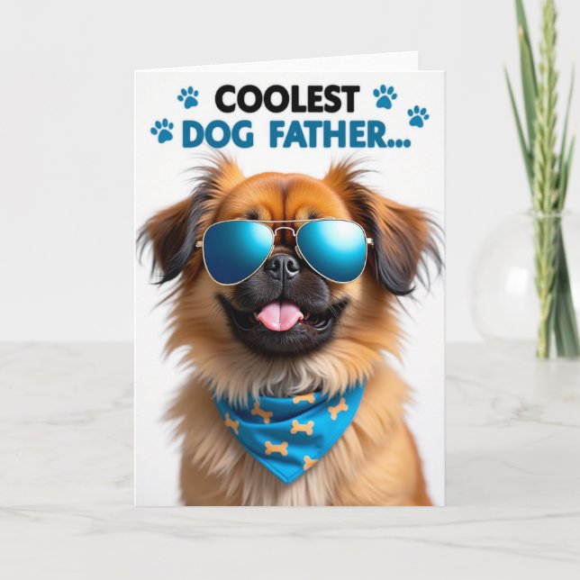 Fars dag-kort Hund med solglasögon Kort (Framsida)