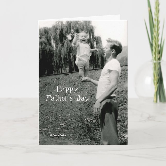 Fars dag-kort med balanserande Baby Kort (Framsida)