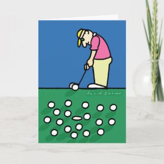 Fars dag-kort med golfillustration kort