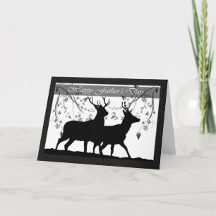 Fars dag-kort med Hjort Silhouette Kort