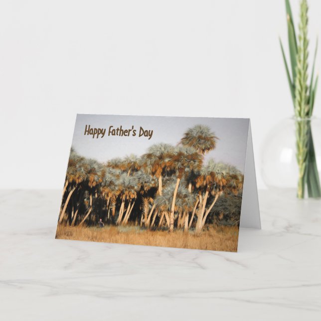 Fars dag-kort med målat, redigerat, Handflatan Trä Kort (Framsida)