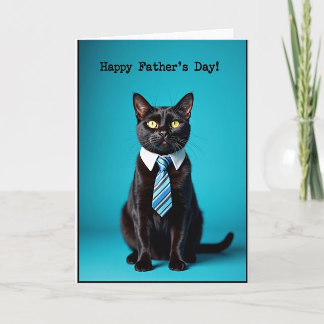 Fars dag-kort med Natty Cat Kort (Framsida)