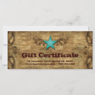 Fars dag-kortet för gift-certifikat Texas Star