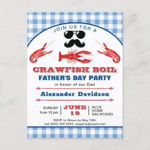 Fars dag Kräftor Boil Simple Photo Investigation Vykort