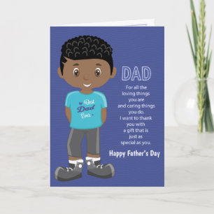 Fars dag-kupongen Black Boy Card Kort