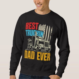 Fars dag Lastbil Driver Trucker Best Truckin'D Lång Ärmad Tröja
