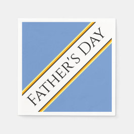 FARS DAG Light Blue White Slant Tävla Rand Pappersservett