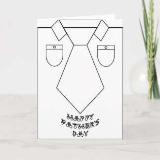 Fars Dag Linje Konst T-Shirt  Slip Halsduk Teckens Kort