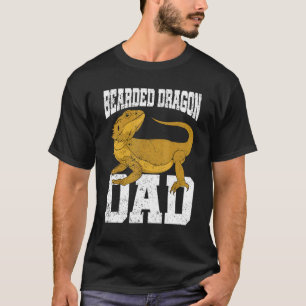 Fars dag Lizard Pet Pappa Animal Reptile Beared T Shirt