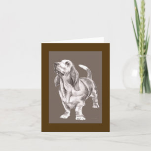 Fars dag lovbara Bassett-hound Card Kort